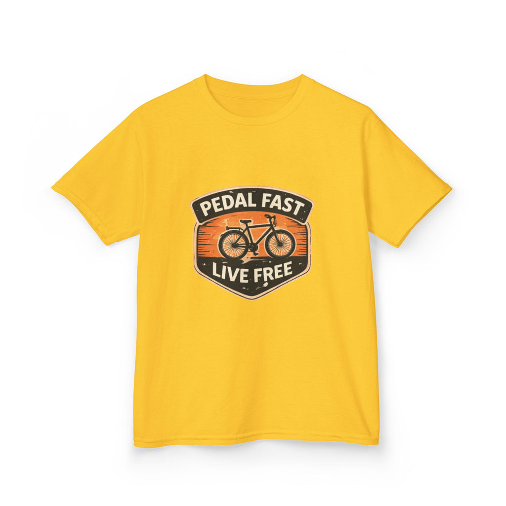 Kids Pedal Fast Live Free Heavy Cotton™ Tee