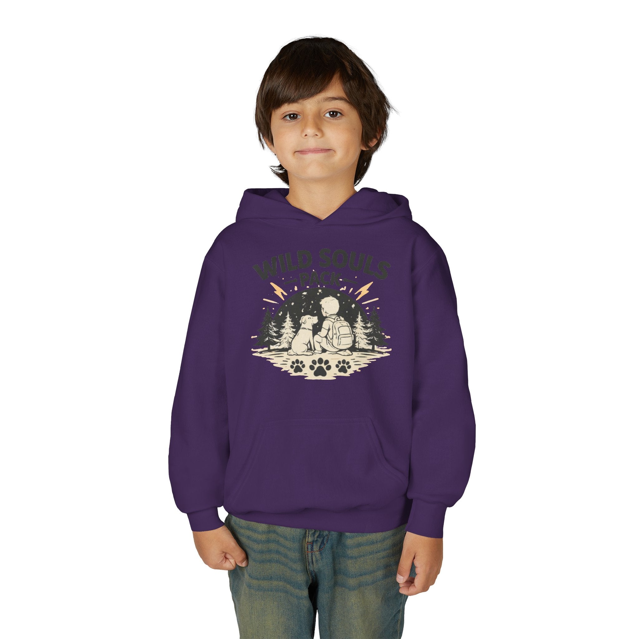 Youth Wild Souls Pack Heavy Blend Hooded Sweatshirt
