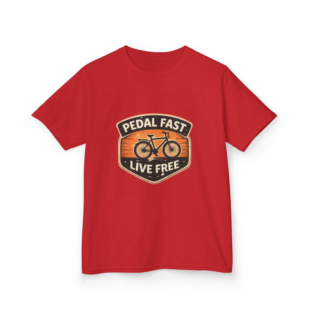 Kids Pedal Fast Live Free Heavy Cotton™ Tee