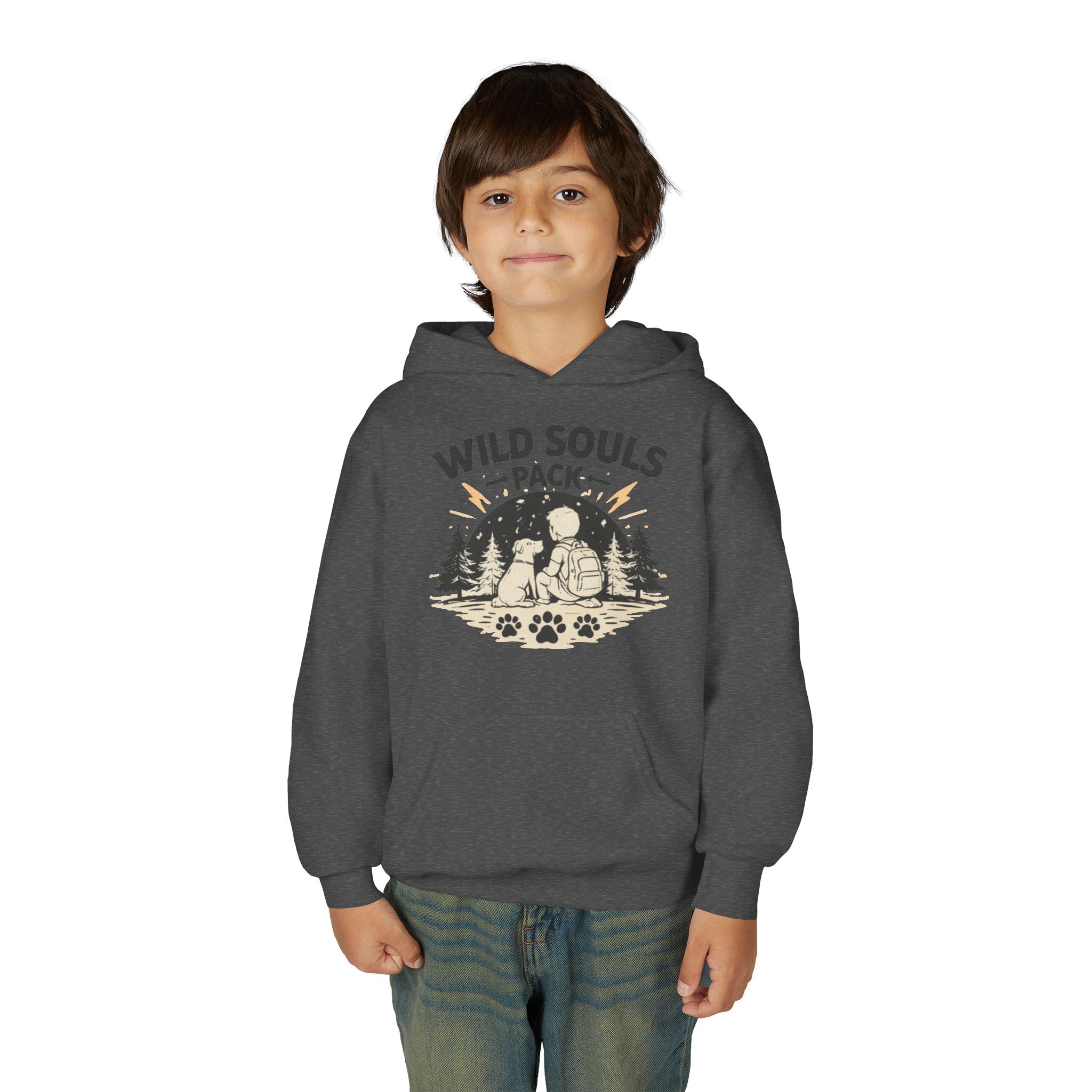 Youth Wild Souls Pack Heavy Blend Hooded Sweatshirt