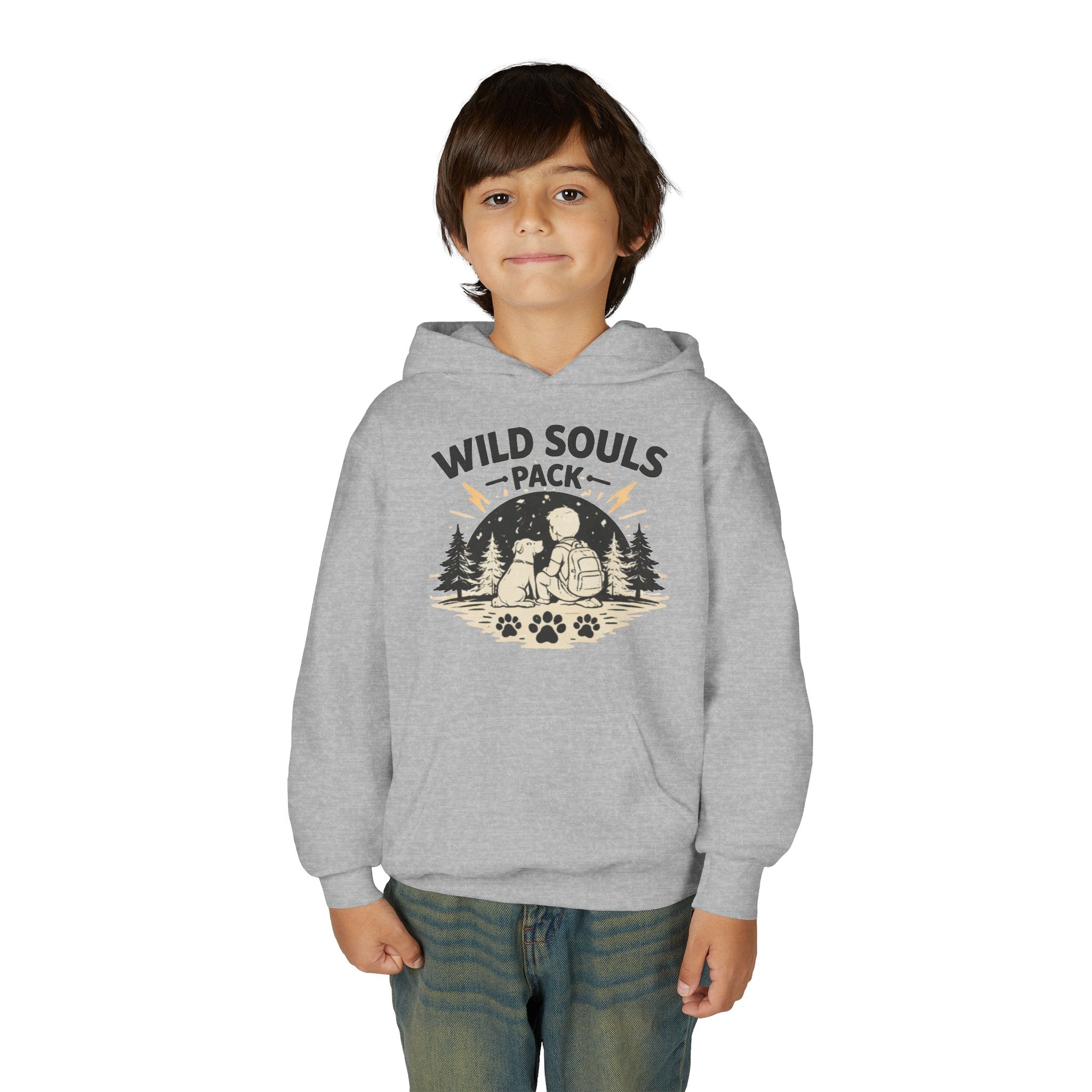 Youth Wild Souls Pack Heavy Blend Hooded Sweatshirt