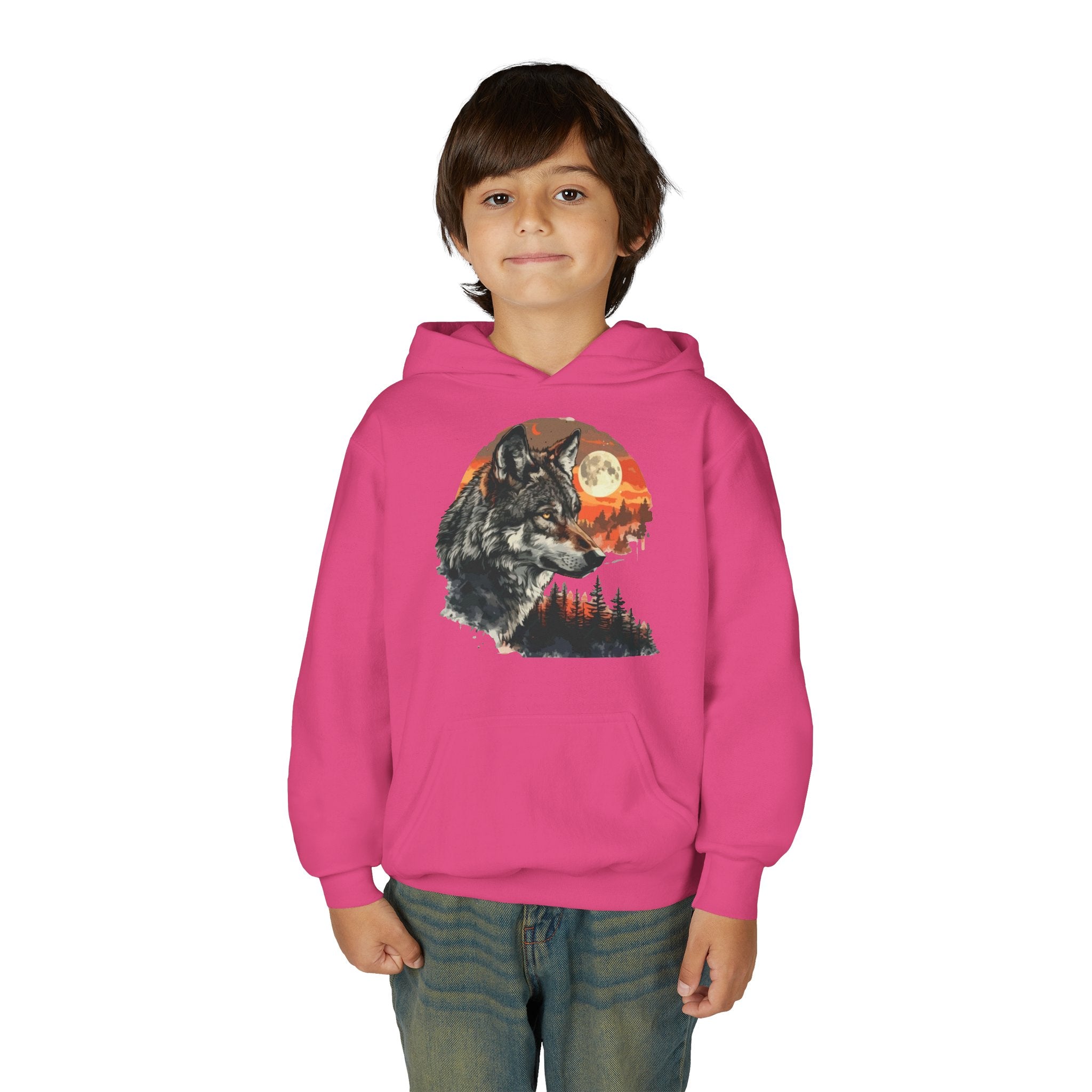 Youth Wild At Heart Heavy Blend Hooded Sweatshirt