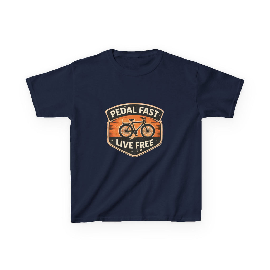 Kids Pedal Fast Live Free Heavy Cotton™ Tee