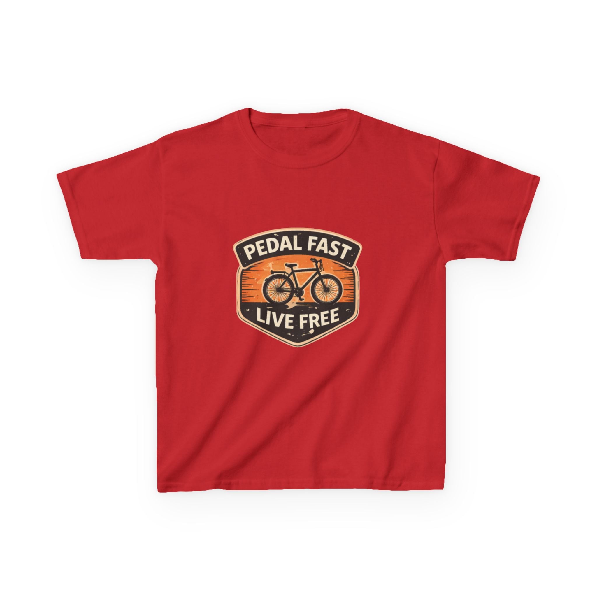 Kids Pedal Fast Live Free Heavy Cotton™ Tee