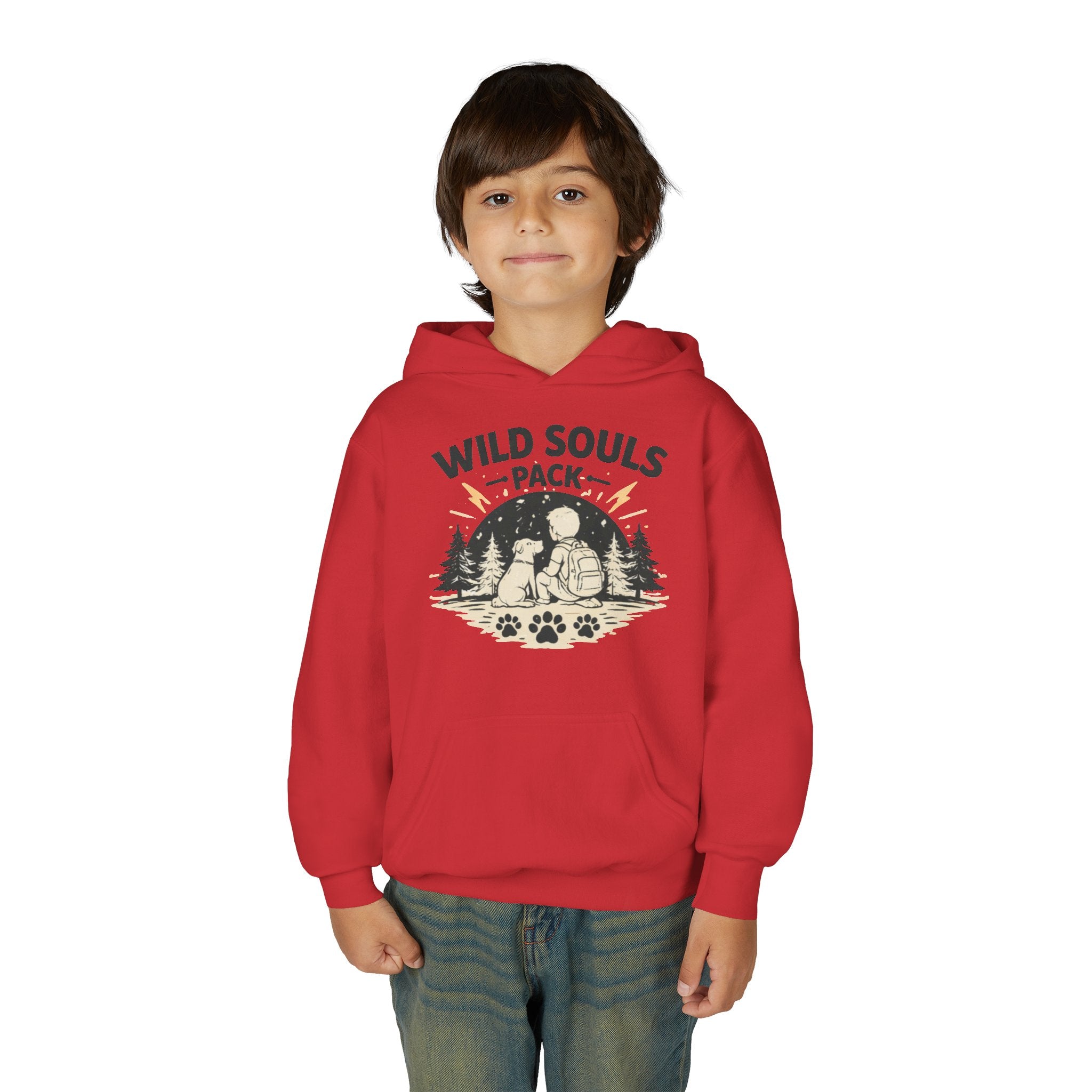 Youth Wild Souls Pack Heavy Blend Hooded Sweatshirt