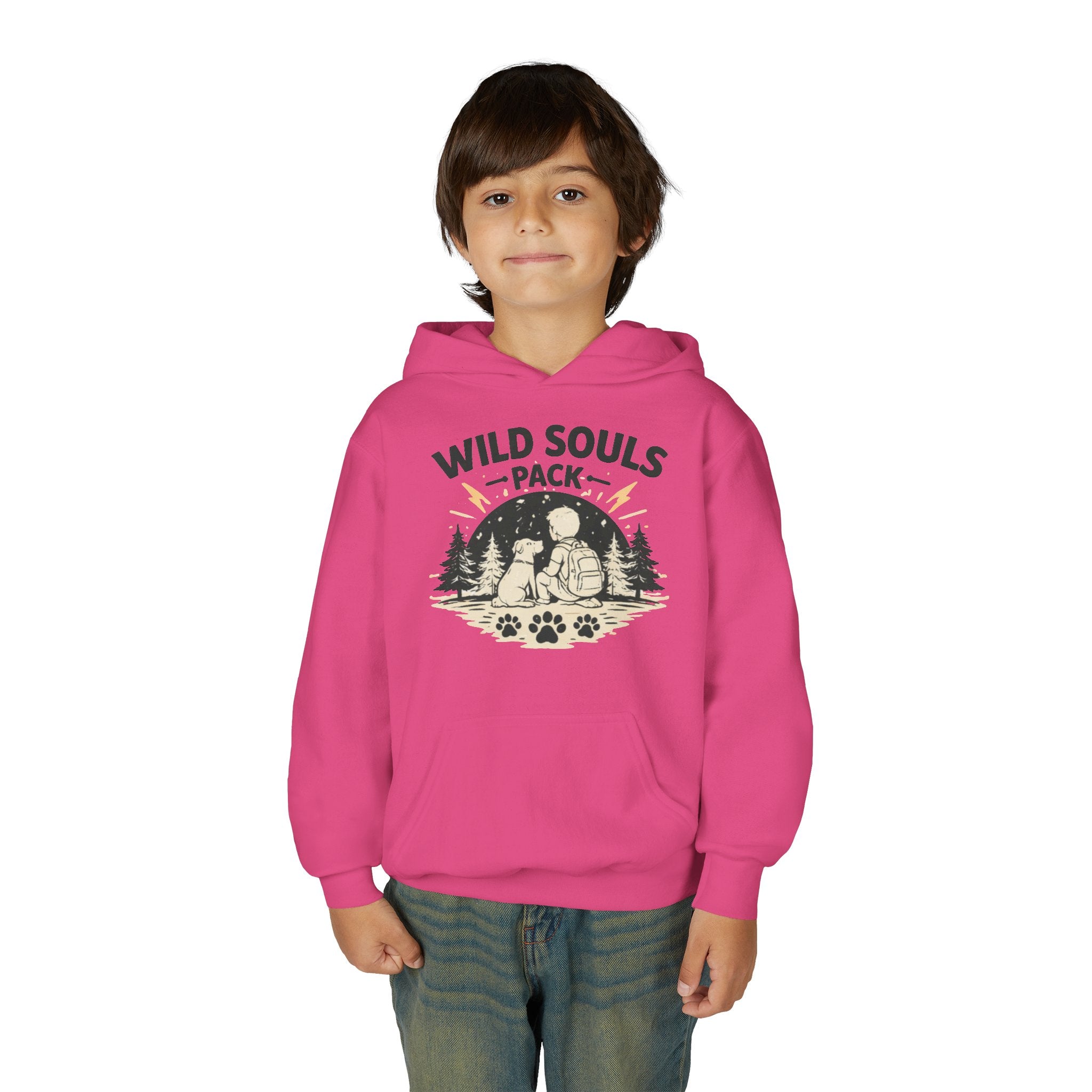 Youth Wild Souls Pack Heavy Blend Hooded Sweatshirt