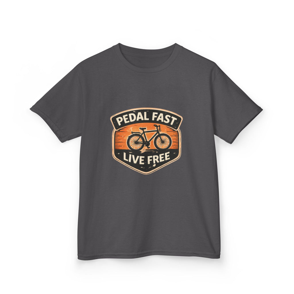 Kids Pedal Fast Live Free Heavy Cotton™ Tee