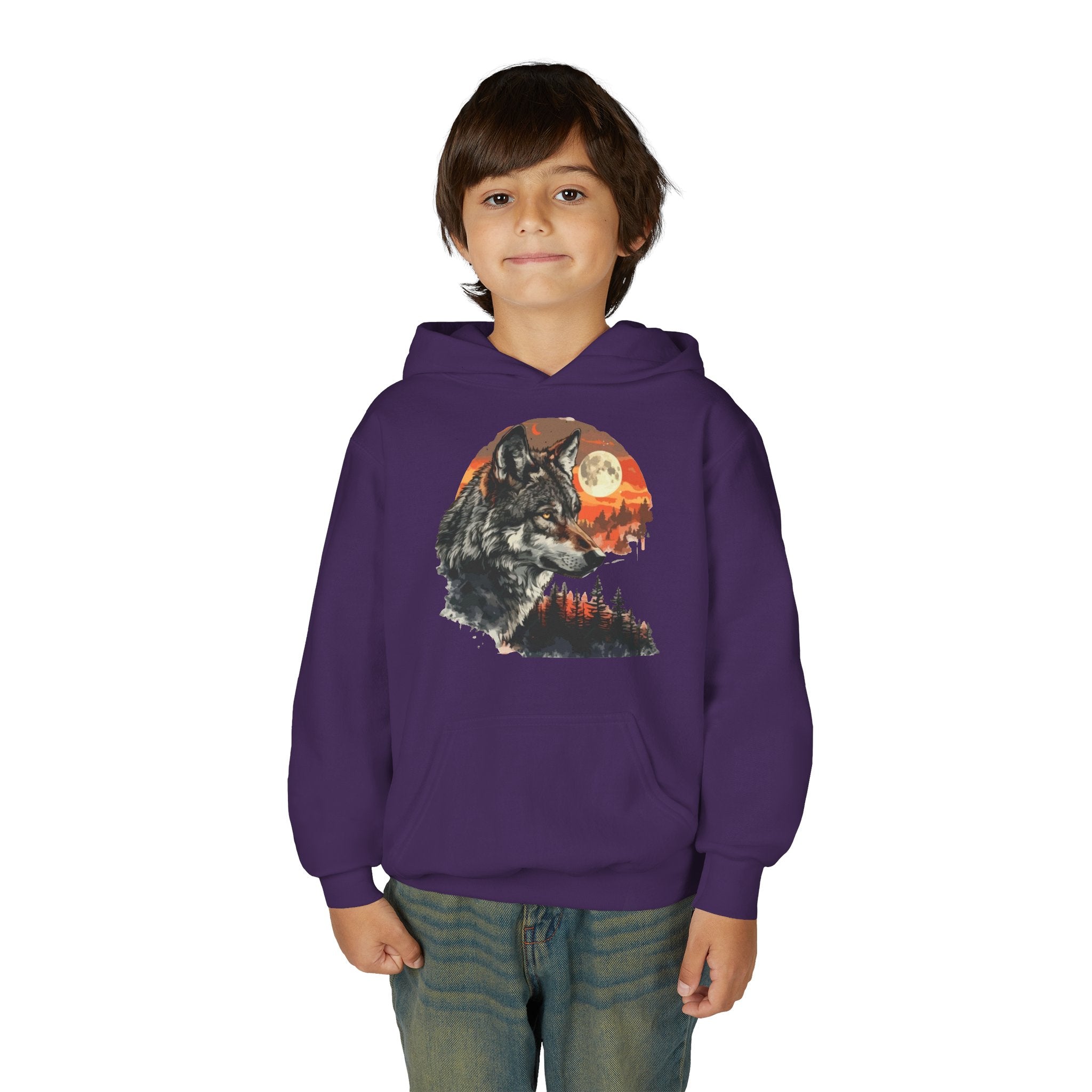 Youth Wild At Heart Heavy Blend Hooded Sweatshirt
