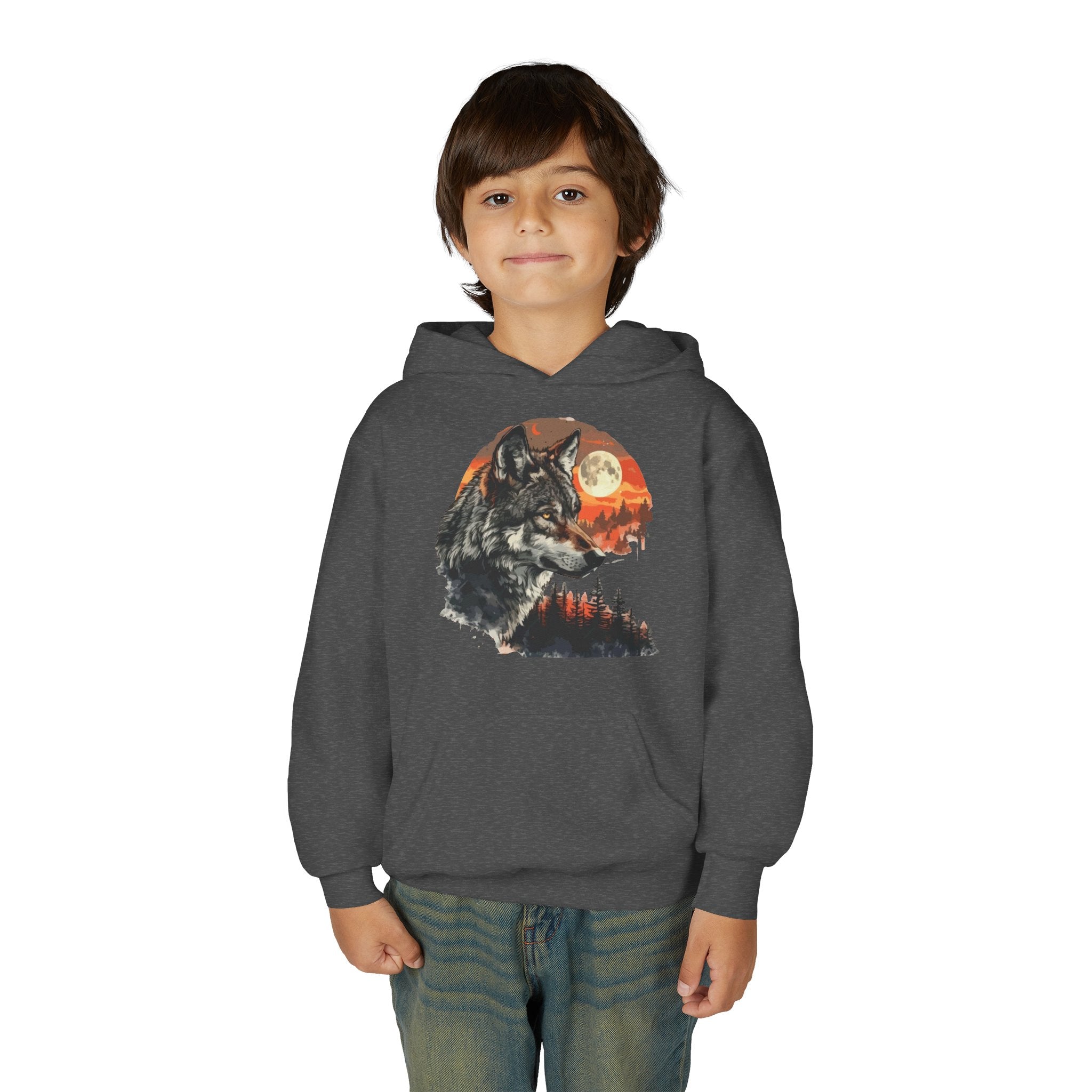 Youth Wild At Heart Heavy Blend Hooded Sweatshirt